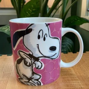 Snoopy Peanuts Purple Coffee Mug Great Condition